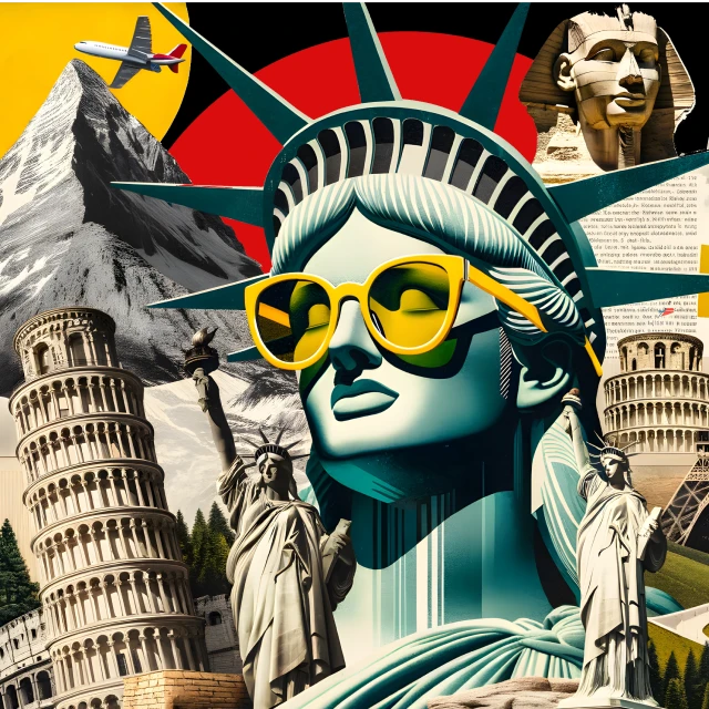 Famous landmarks and tourism quiz poster